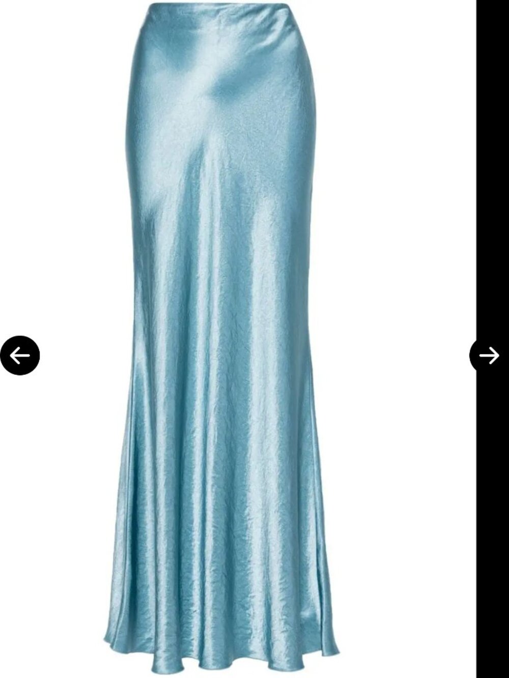 Nanushka blue fea fluted maxi skirt